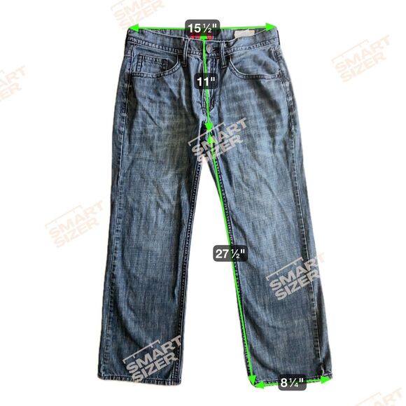 Guess Mens Relaxed Straight Rowland Fit Jeans Size 32X30 Dark Wash Retro Classic - Picture 10 of 11